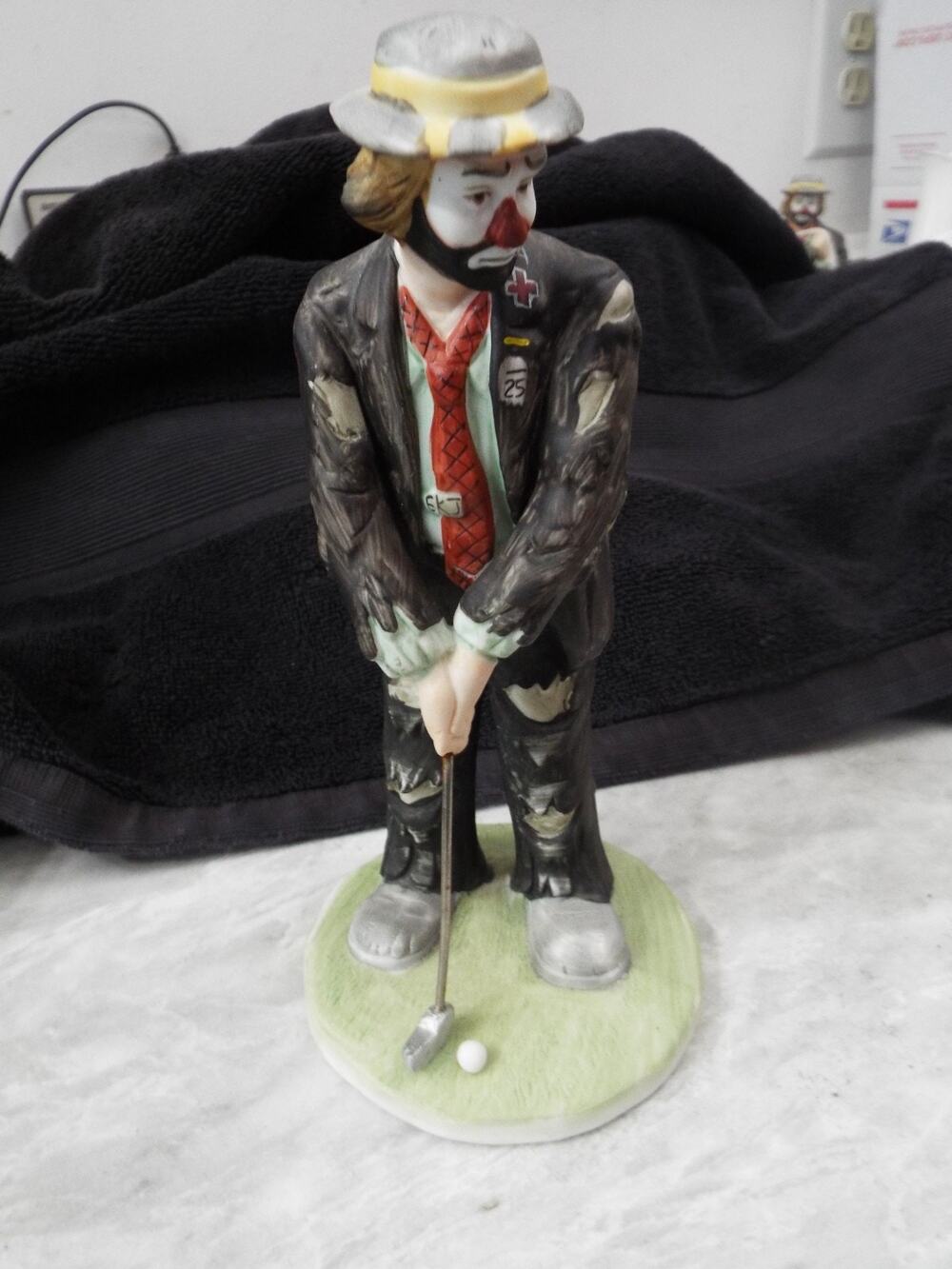 Emmett Kelly Jr. Flambro Hobo Clown Golfer
